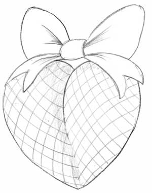 Crystal Heart With Bow