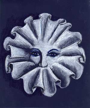 coloured drawing  of Frilled Head