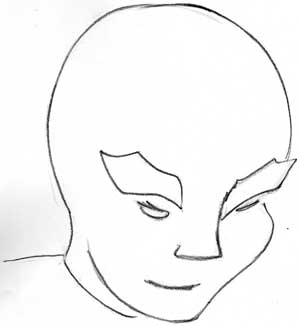 Sketch of Sculptured Eyebrows